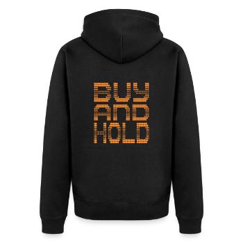 Share Quote - Unisex Premium Organic Zip Hoodie - black - Back - Nico (187cm)