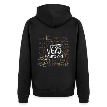 25 ans de racine mathématique, maths - Veste à capuche bio Premium Unisexe - noir - Dos - Nico (187cm)