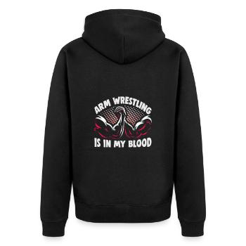 Arm Wrestler Design Armdrücken Arm Wrestling - Veste à capuche bio Premium Unisexe - noir - Dos - Nico (187cm)