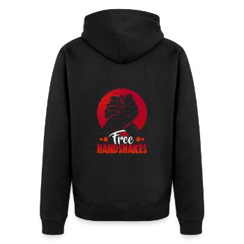 Arm Wrestler Design Armdrücken Arm Wrestling - Unisex Premium Bio Zip Hoodie - Schwarz - Hinten - Nico (187cm)