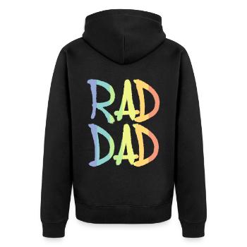 Vatertag Papa Bester Vater aller Zeiten Vaterschaft Papa - Unisex Premium Bio Zip Hoodie - Schwarz - Hinten - Nico (187cm)