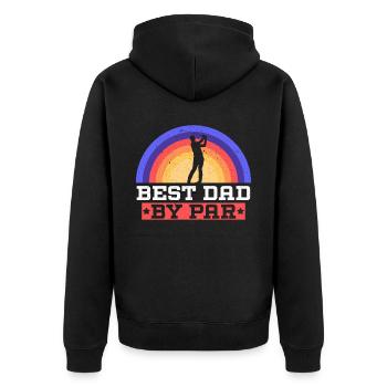 Meilleur papa par Fathers Day Papa Paternité Papa Papa Papa Papa - Veste à capuche bio Premium Unisexe - noir - Dos - Nico (187cm)