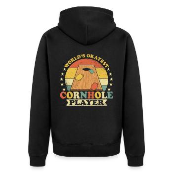 Joueur de Cornhole - Veste à capuche bio Premium Unisexe - noir - Dos - Nico (187cm)