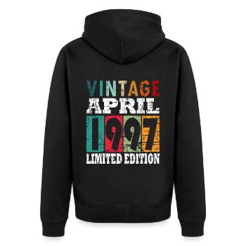 Meilleur mois de naissance avril 1997 - Veste à capuche bio Premium Unisexe - noir - Dos - Nico (187cm)