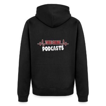 Podcast True Crime Heartbeat - Veste à capuche bio Premium Unisexe - noir - Dos - Nico (187cm)