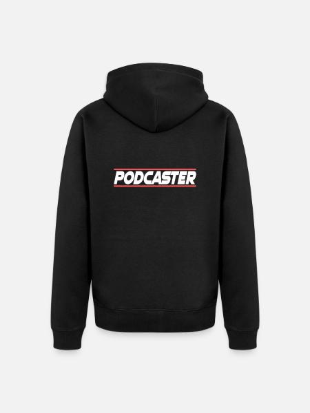 Podcaster Podcast host - Unisex Premium Organic Zip Hoodie - black