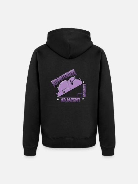 Hippotenuse, opposite, adjacent - Unisex Premium Organic Zip Hoodie - black