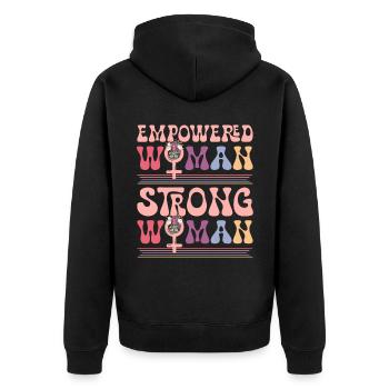 Women's Rights Flowers Feminist Women's Rights - Unisex Premium Organic Zip Hoodie - black - Back - Nico (187cm)