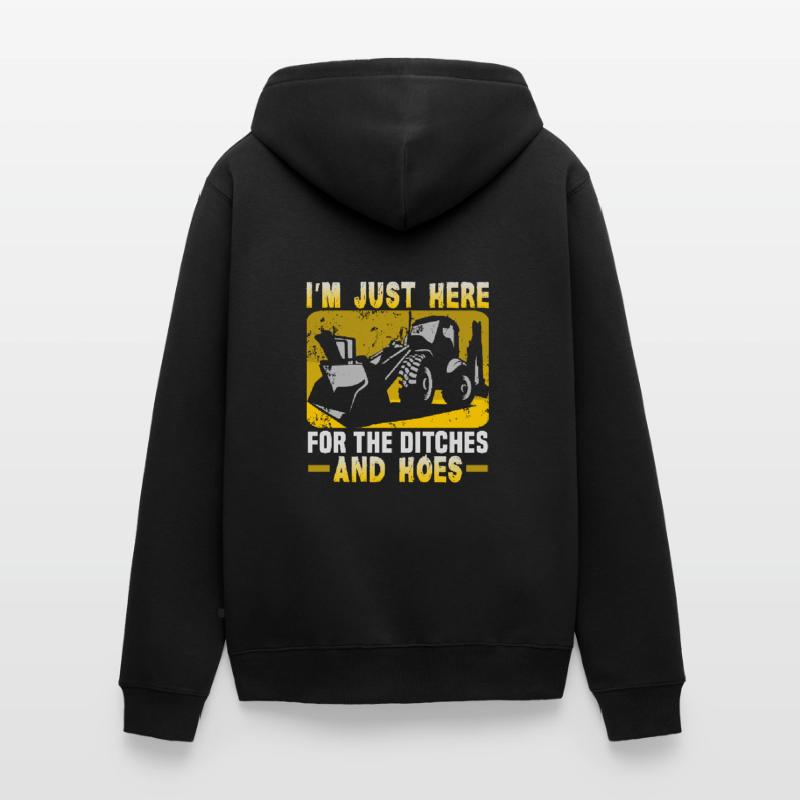 Crane operator design for excavator operators and construction workers Unisex Premium Organic Zip Hoodie