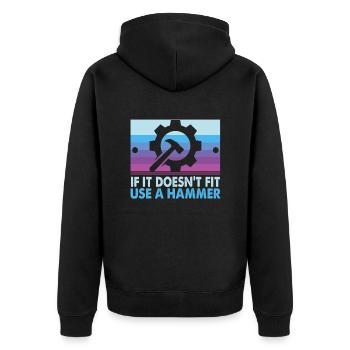 Pour les opérateurs de machines de découpe Opérateurs de tour CNC et fraiseuses - Veste à capuche bio Premium Unisexe - noir - Dos - Nico (187cm)