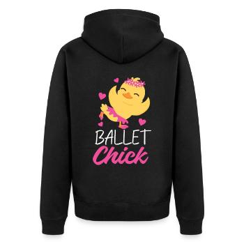 Ballet Danseuse Danse Ballerine - Veste à capuche bio Premium Unisexe - noir - Dos - Nico (187cm)
