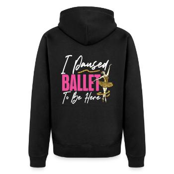 Ballet Danseuse Danse Ballerine - Veste à capuche bio Premium Unisexe - noir - Dos - Nico (187cm)