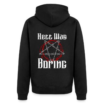 Satan Belzébuth Diable Gothique Pentagramme Mystique - Veste à capuche bio Premium Unisexe - noir - Dos - Nico (187cm)