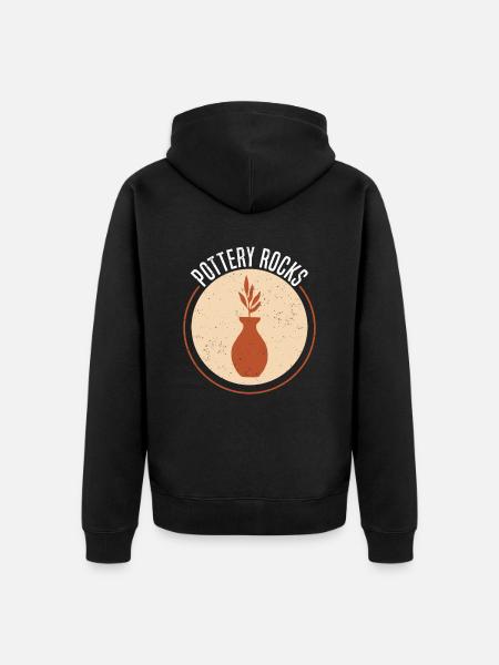 Töpfern Ton Töpferkurs Töpferei Getöpfert - Premium økologisk unisex-hættejakke - sort