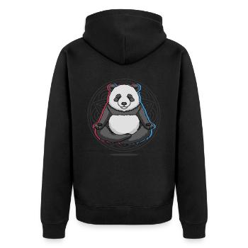 Namaste Panda Mandala Lotus Méditation Panda - Veste à capuche bio Premium Unisexe - noir - Dos - Nico (187cm)
