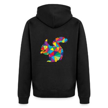 Écureuil Polygone animal sauvage - Veste à capuche bio Premium Unisexe - noir - Dos - Nico (187cm)