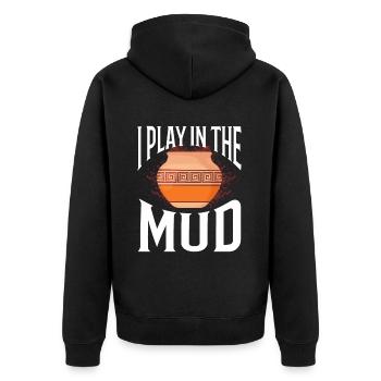 Ceramic Oven Cermaicist Ceramic Clay Oven Pot - Unisex Premium Organic Zip Hoodie - black - Back - Nico (187cm)