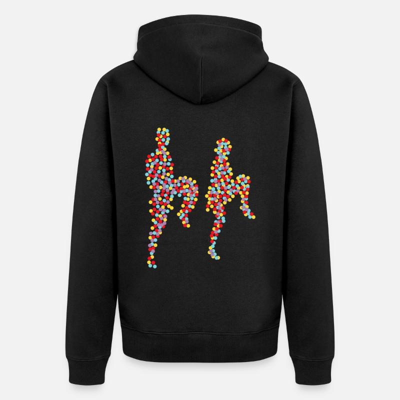 Boogie Woogie Dancing Rétro Swing - Veste à capuche bio Premium Unisexe - noir