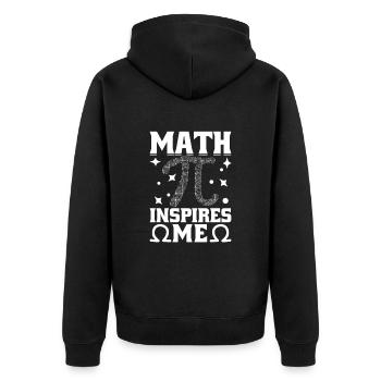 Mathématiques Professeur de mathématiques Équation Pi - Veste à capuche bio Premium Unisexe - noir - Dos - Nico (187cm)