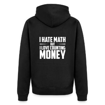 Mathématiques Professeur de mathématiques Équation Pi - Veste à capuche bio Premium Unisexe - noir - Dos - Nico (187cm)