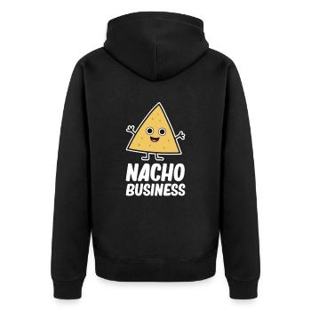 Nacho Mexico Mexican Food Funny Nachos - Unisex Premium Organic Zip Hoodie - black - Back - Nico (187cm)