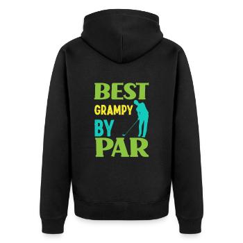 Bester Opi Opa Golfspieler Golf Golfer - Unisex Premium Bio Zip Hoodie - Schwarz - Hinten - Nico (187cm)