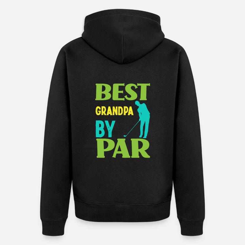 Bester Opa Golfspieler Golf Golfer - Unisex Premium Bio Zip Hoodie - Schwarz