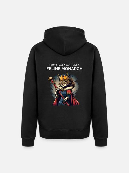 Genitori di gatti divertenti - Felpa con cappuccio ecologica premium unisex - nero