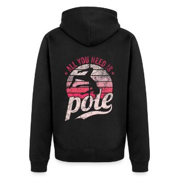 Pole Dance Dancer, Pole Dance, Pole Dancing - Veste à capuche bio Premium Unisexe - noir - Dos - Nico (187cm)