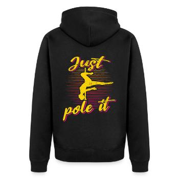 Pole Dance Dancer, Pole Dancing, Pole Dancing - Unisex Premium Organic Zip Hoodie - black - Back - Nico (187cm)