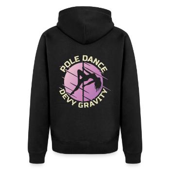 Pole Dance Tänzerin, Stangentanz, Pole Dancing - Unisex Premium Bio Zip Hoodie - Schwarz - Hinten - Nico (187cm)