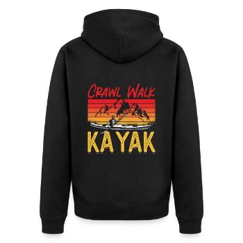Kayak Crawl Walk Kayak Sports nautiques Kayak Lover - Veste à capuche bio Premium Unisexe - noir - Dos - Nico (187cm)