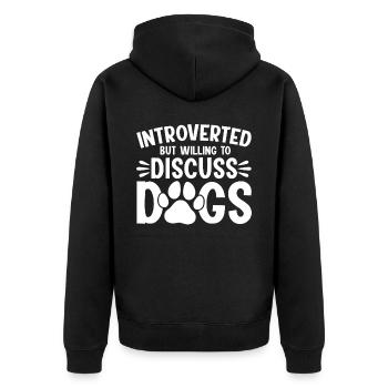 Cadeau Introverti Sarcastique Introverti - Veste à capuche bio Premium Unisexe - noir - Dos - Nico (187cm)