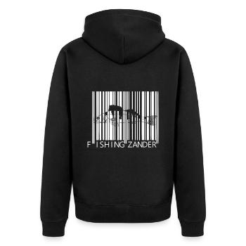 Zander - Pêche au sandre - Veste à capuche bio Premium Unisexe - noir - Dos - Nico (187cm)