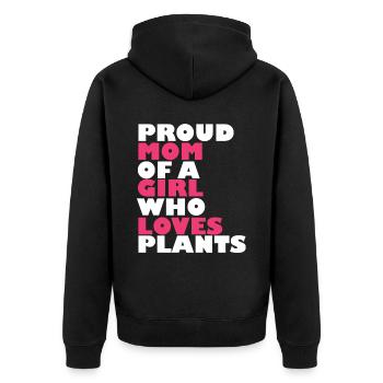 Hobbygärtner Garten Mutter Gärtnerische Mama - Unisex Premium Bio Zip Hoodie - Schwarz - Hinten - Nico (187cm)