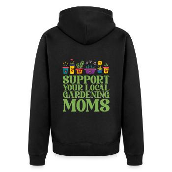 Hobby Jardinier Jardin Mère Horticulture Maman - Veste à capuche bio Premium Unisexe - noir - Dos - Nico (187cm)