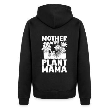 Hobbygärtner Garten Mutter Gärtnerische Mama - Unisex Premium Bio Zip Hoodie - Schwarz - Hinten - Nico (187cm)