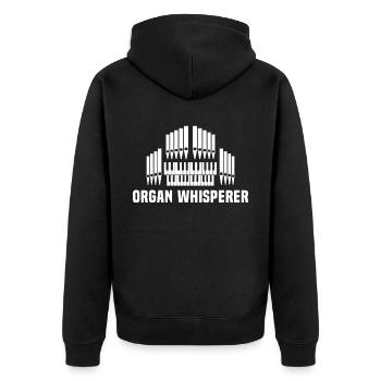 Organist Organist Organ - Unisex Premium Organic Zip Hoodie - black - Back - Nico (187cm)