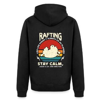 Rafting comme la vie ne va pas toujours en rafting - Veste à capuche bio Premium Unisexe - noir - Dos - Nico (187cm)