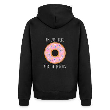 Donut Sprinkles Doughnut Fried Dough Sweet Dessert - Unisex Premium Organic Zip Hoodie - black - Back - Nico (187cm)