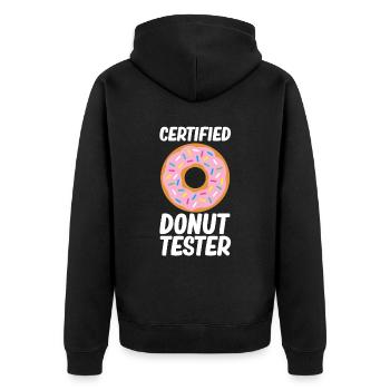 Donut Sprinkles Doughnut Fried Dough Sweet Dessert - Unisex Premium Organic Zip Hoodie - black - Back - Nico (187cm)