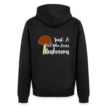 Cueilleur de champignons Chasseurs de champignons Amateurs de champignons Champignons Ferme de champignons - Veste à capuche bio Premium Unisexe - noir - Dos - Nico (187cm)