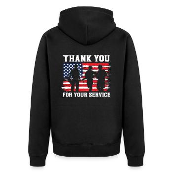 Patriotic Veteran USA Flag American Memorial Day - Veste à capuche bio Premium Unisexe - noir - Dos - Nico (187cm)