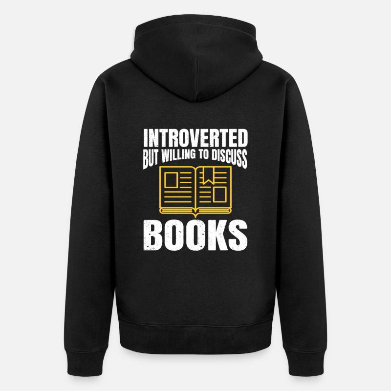Cadeau Introverti Sarcastique Introverti - Veste à capuche bio Premium Unisexe - noir