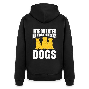 Cadeau Introverti Sarcastique Introverti - Veste à capuche bio Premium Unisexe - noir - Dos - Nico (187cm)