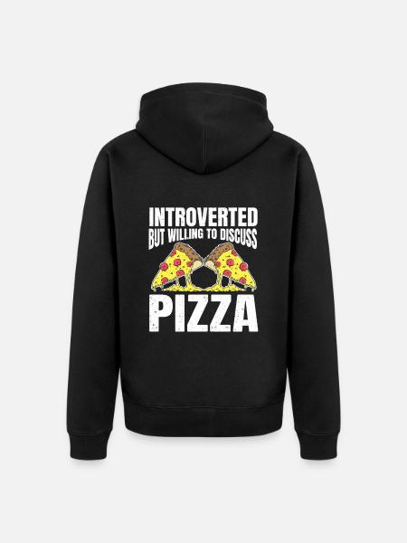 Introverted Gift Sarcastic Introverted - Unisex Premium Organic Zip Hoodie - black