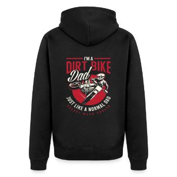 Motocross Papa Dirt Bike Père - Veste à capuche bio Premium Unisexe - noir - Dos - Nico (187cm)