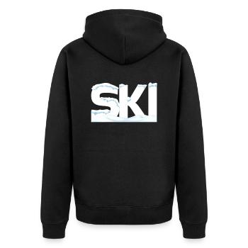 SKI mot enneigé en ski, sports d’hiver, - Veste à capuche bio Premium Unisexe - noir - Dos - Nico (187cm)