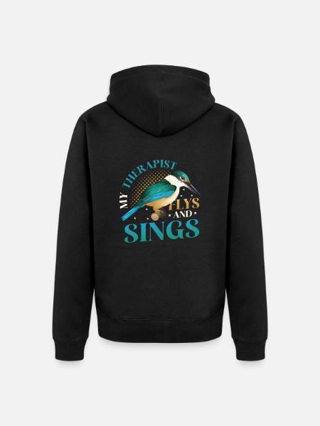 Birdwatcher, Bird lover, Pets - Unisex Premium Organic Zip Hoodie - black