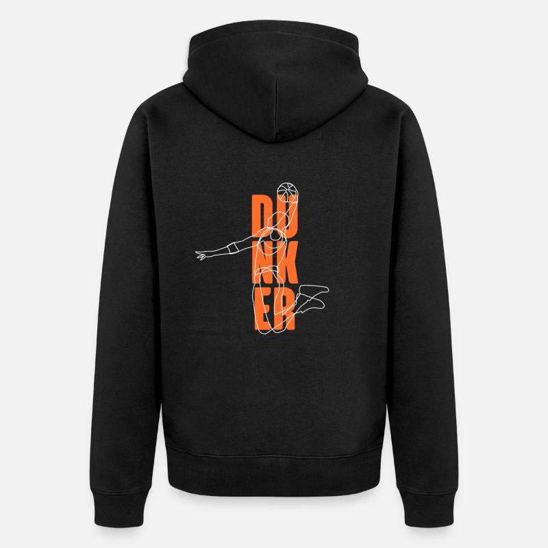 Dunker basketteur Funny Slam - Veste à capuche bio Premium Unisexe - noir